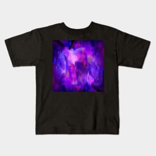 Purple Blue & Black Watercolor Graphic Art Gift Design Print Pattern Cell Phone Covers & More! Kids T-Shirt